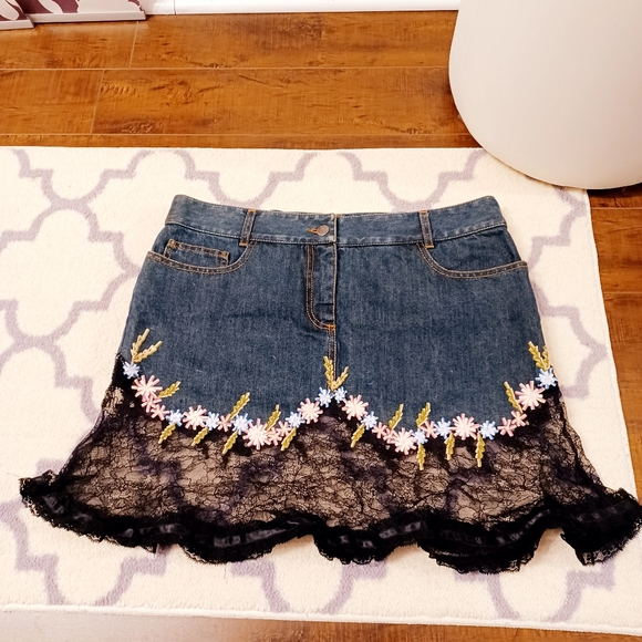 R.E.D. Valentino Denim Skirt New without tags - Picture 13 of 15